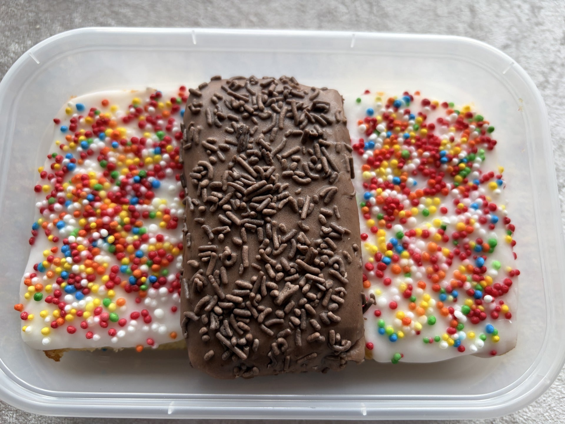 A trio of gluten-free school cake and chocolate cake